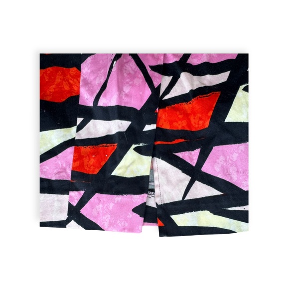 French Connection bodycon pink orange black Size 4 small sleeveless fitted - Picture 7 of 11